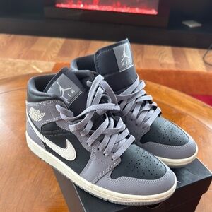 Nike Air Jordan Mid Black and Grey Men's Shoes